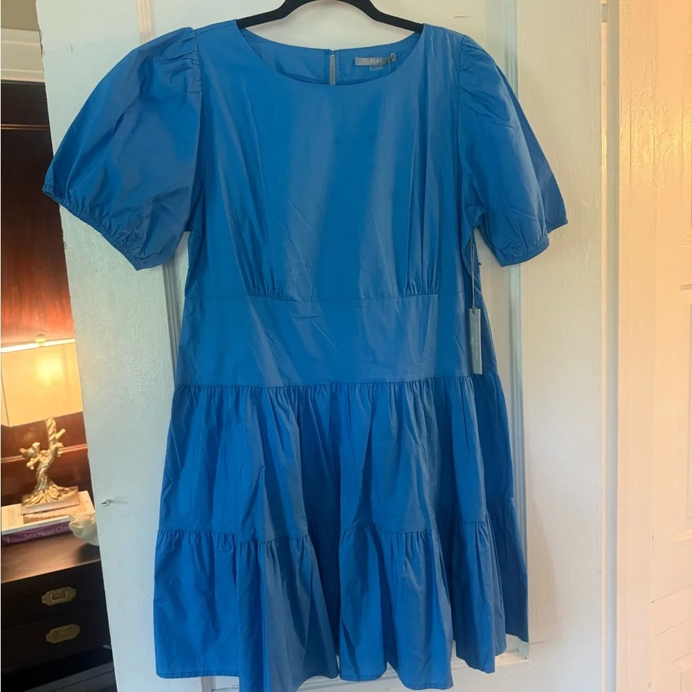 Tart Vibrant Blue Gathered Sleeve Top - Picture 1 of 3